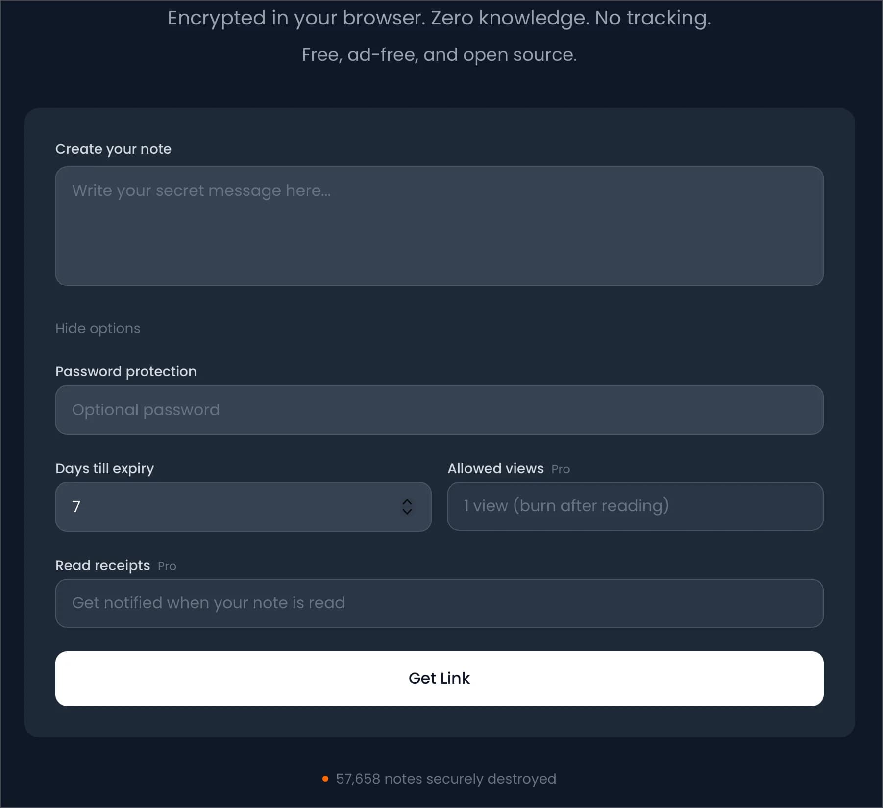 Burner Note screenshot 3