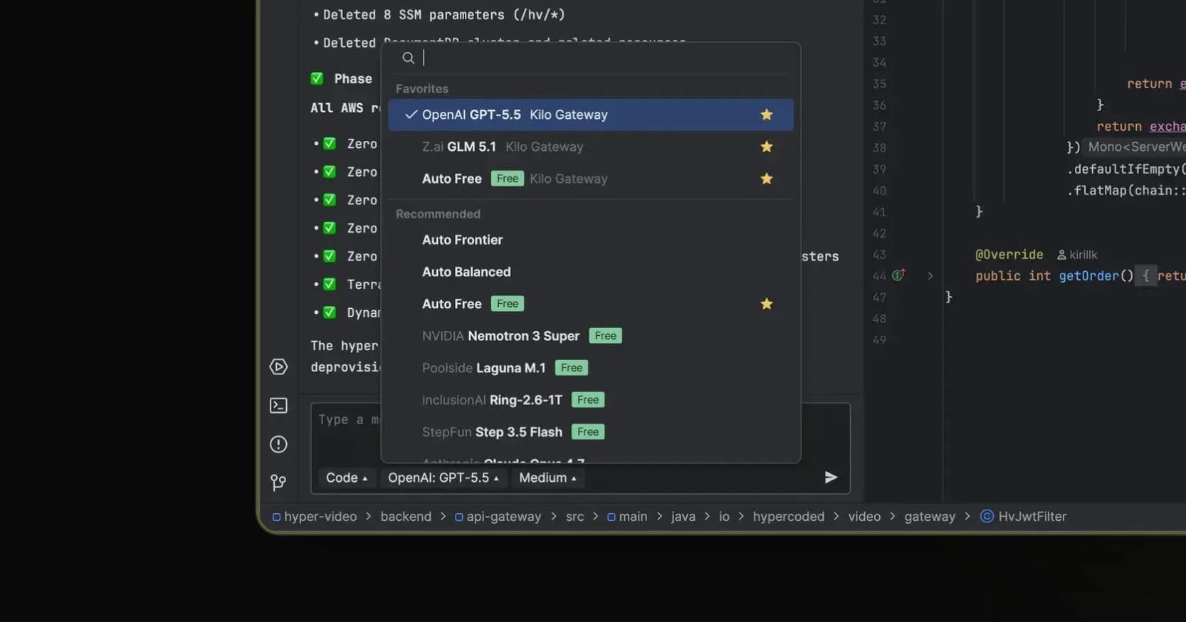 Kilo Code for JetBrains screenshot 3