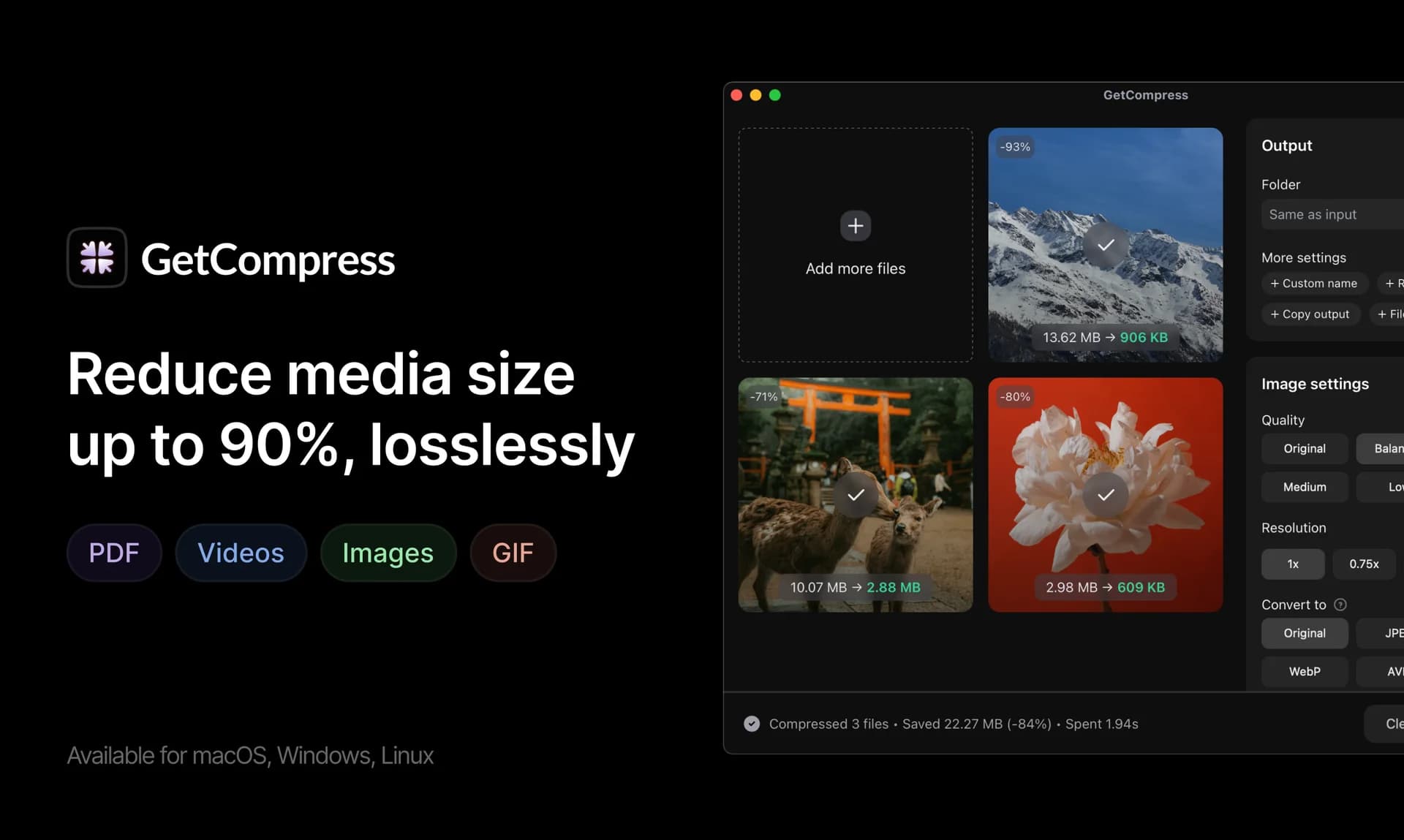 GetCompress screenshot 1