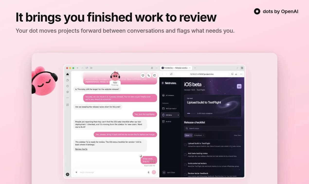Dots by OpenAI screenshot 2
