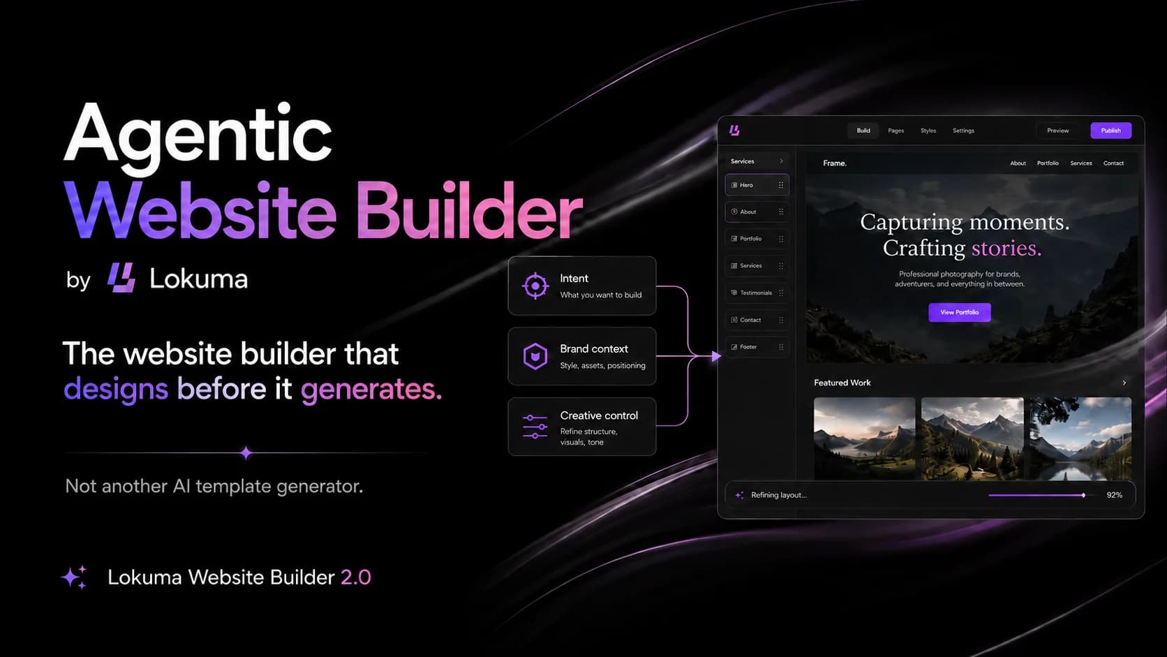 Agentic Website Builder 2.0 by Lokuma screenshot 1