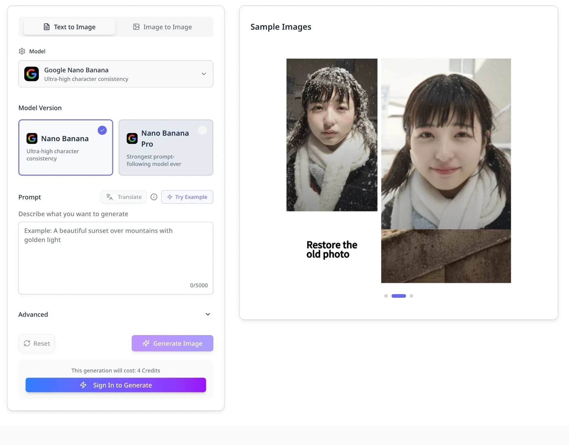 Nano Banana AI screenshot 2