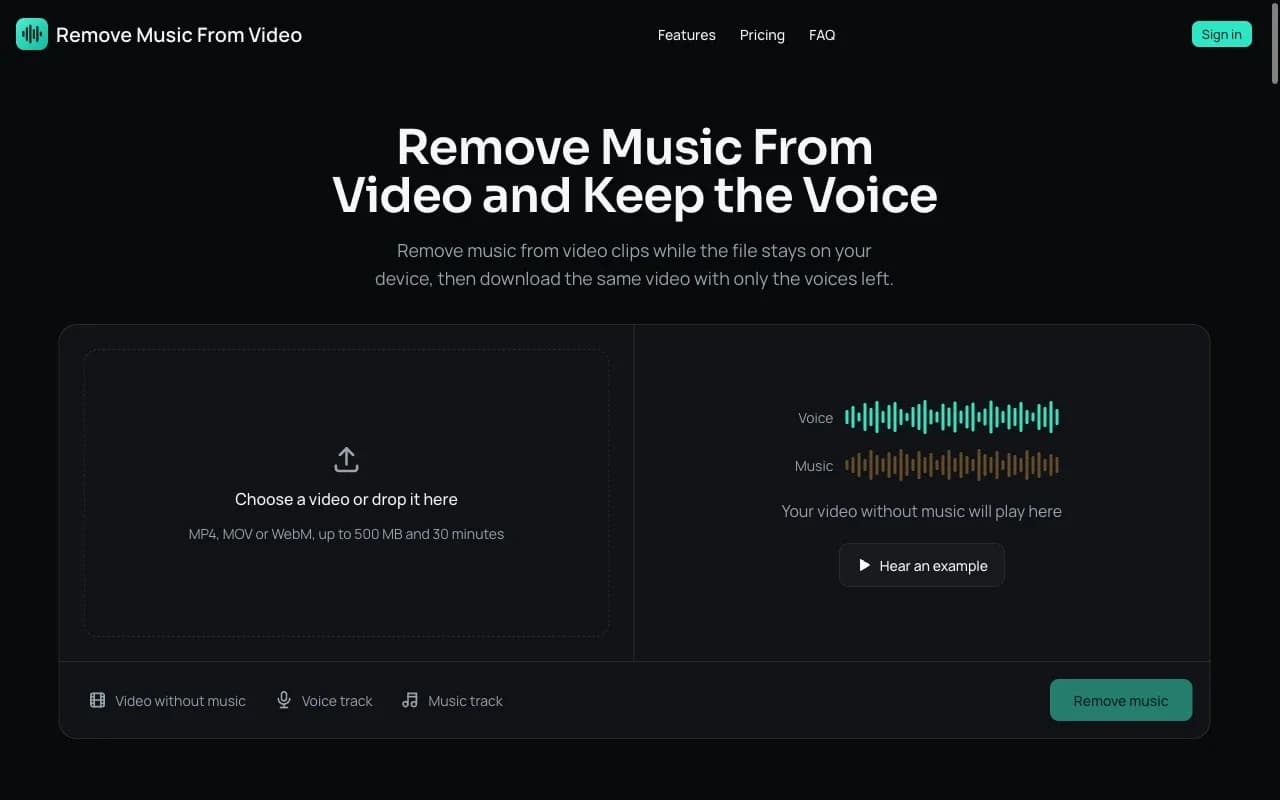 Remove Music From Video screenshot 1