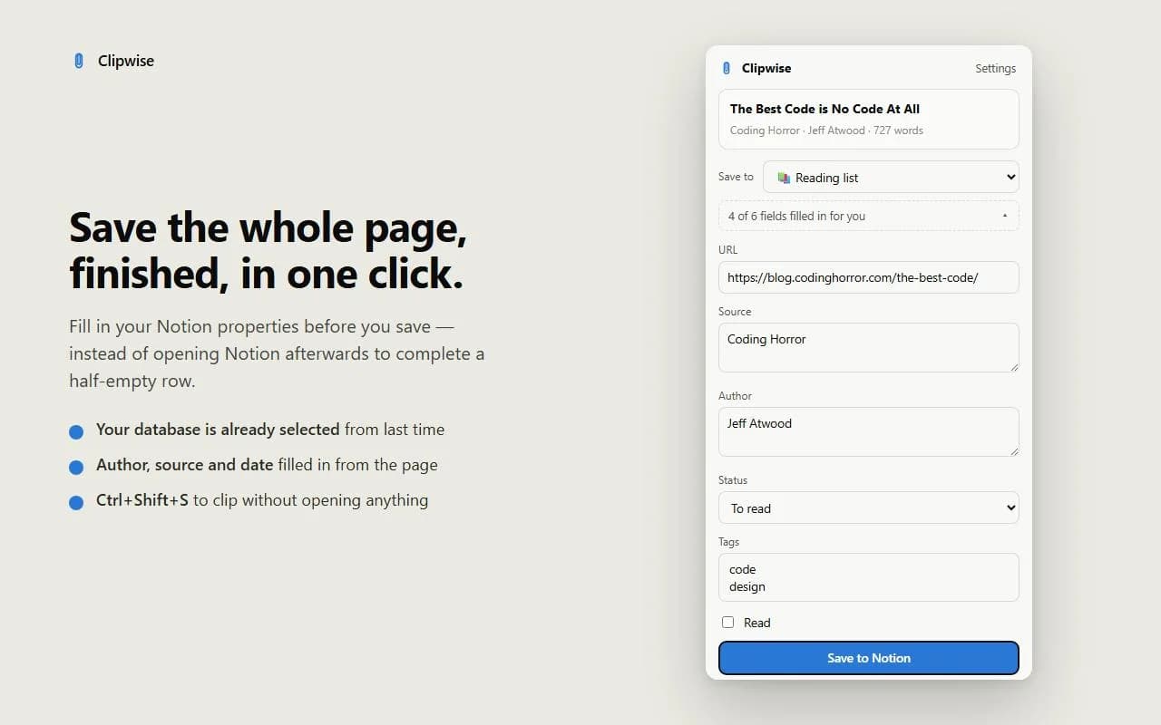 Clipwise screenshot 1