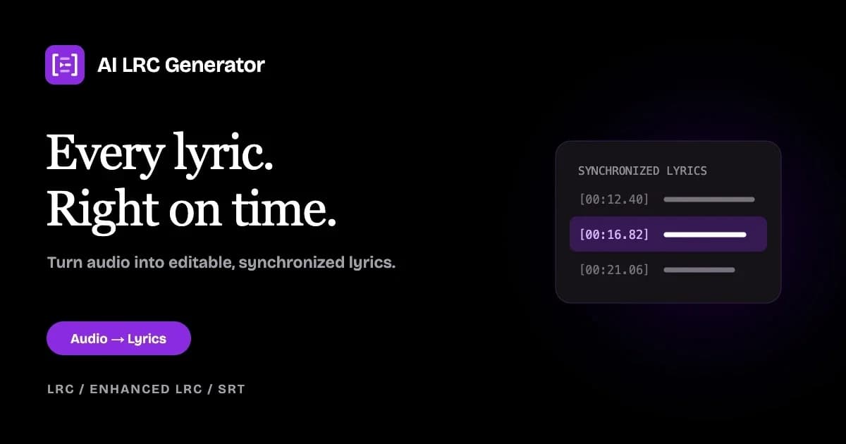 AI LRC Generator screenshot 1