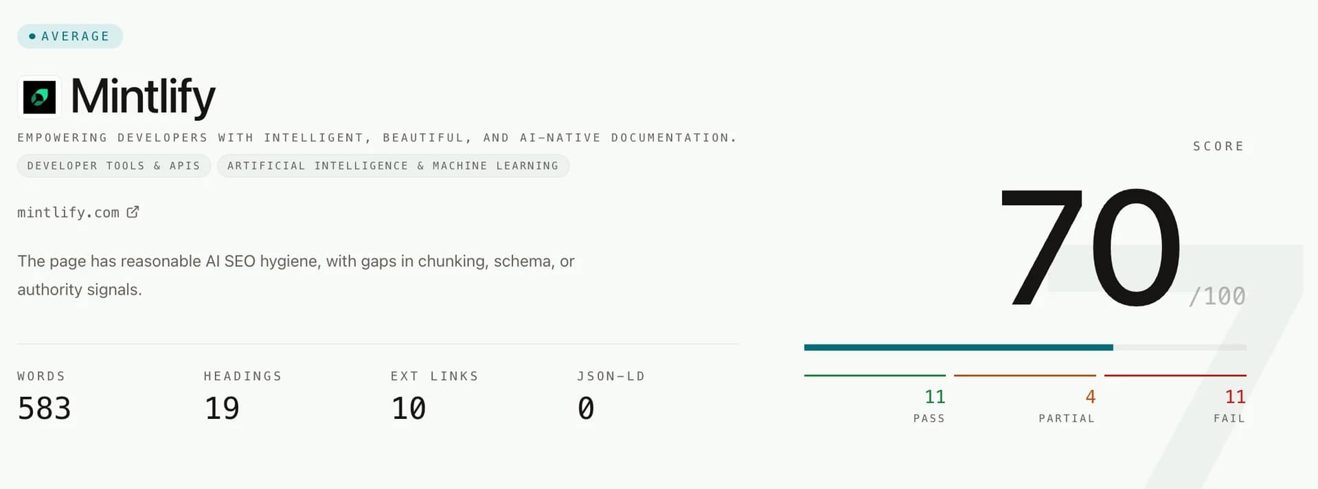 Free AI SEO Auditor screenshot 2
