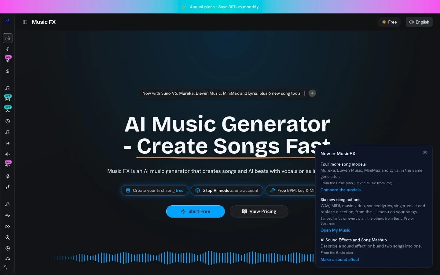 MusicFX screenshot 1