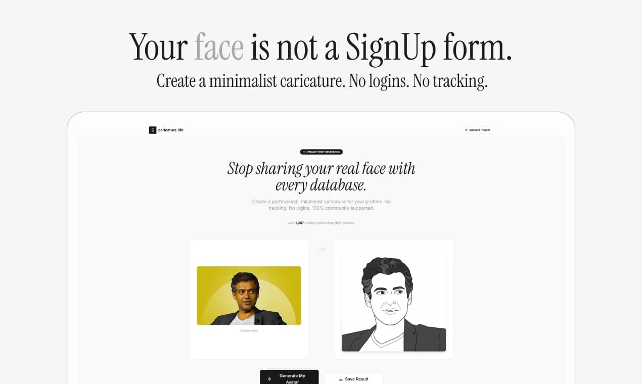 caricature.life screenshot 1