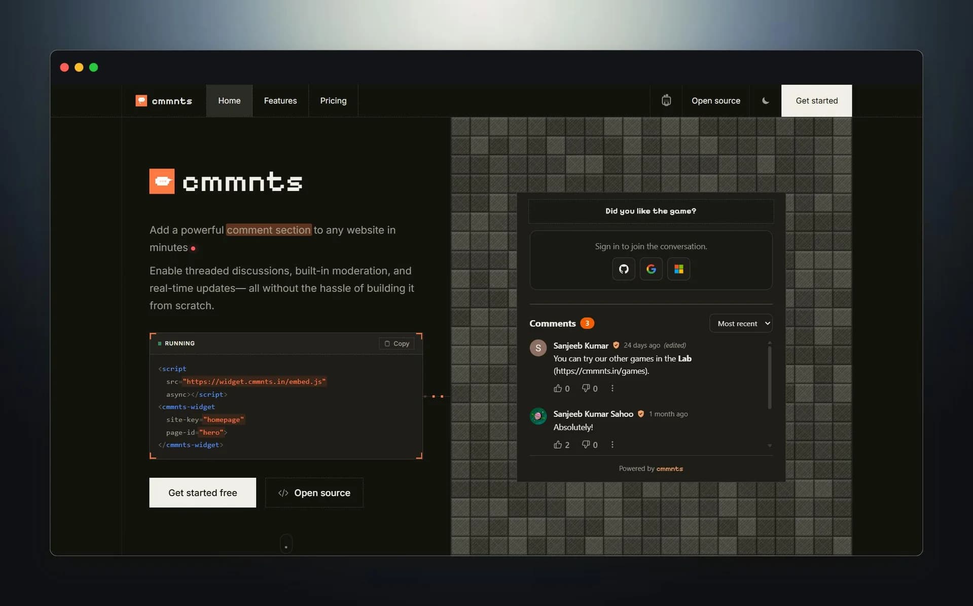 cmmnts screenshot 3