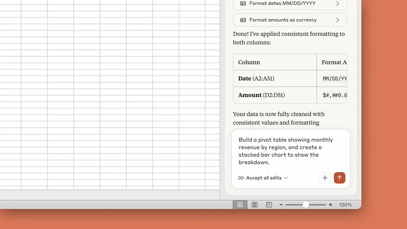 Claude in Excel screenshot 3