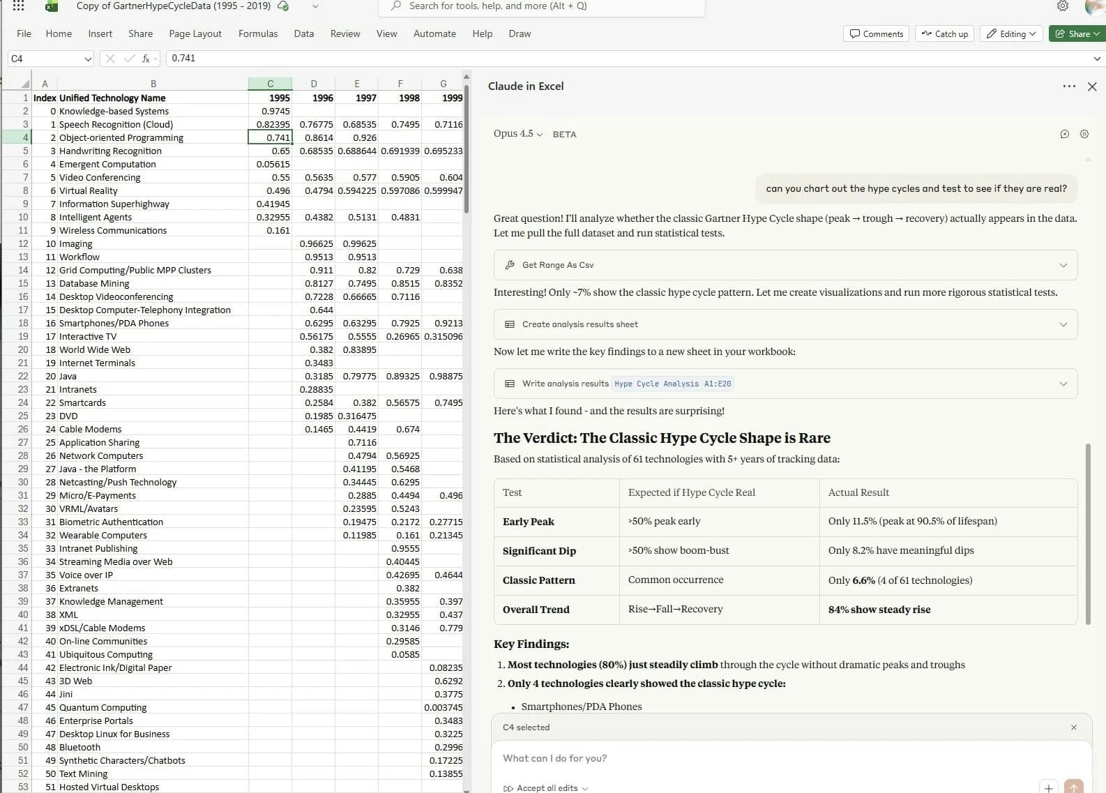 Claude in Excel screenshot 9