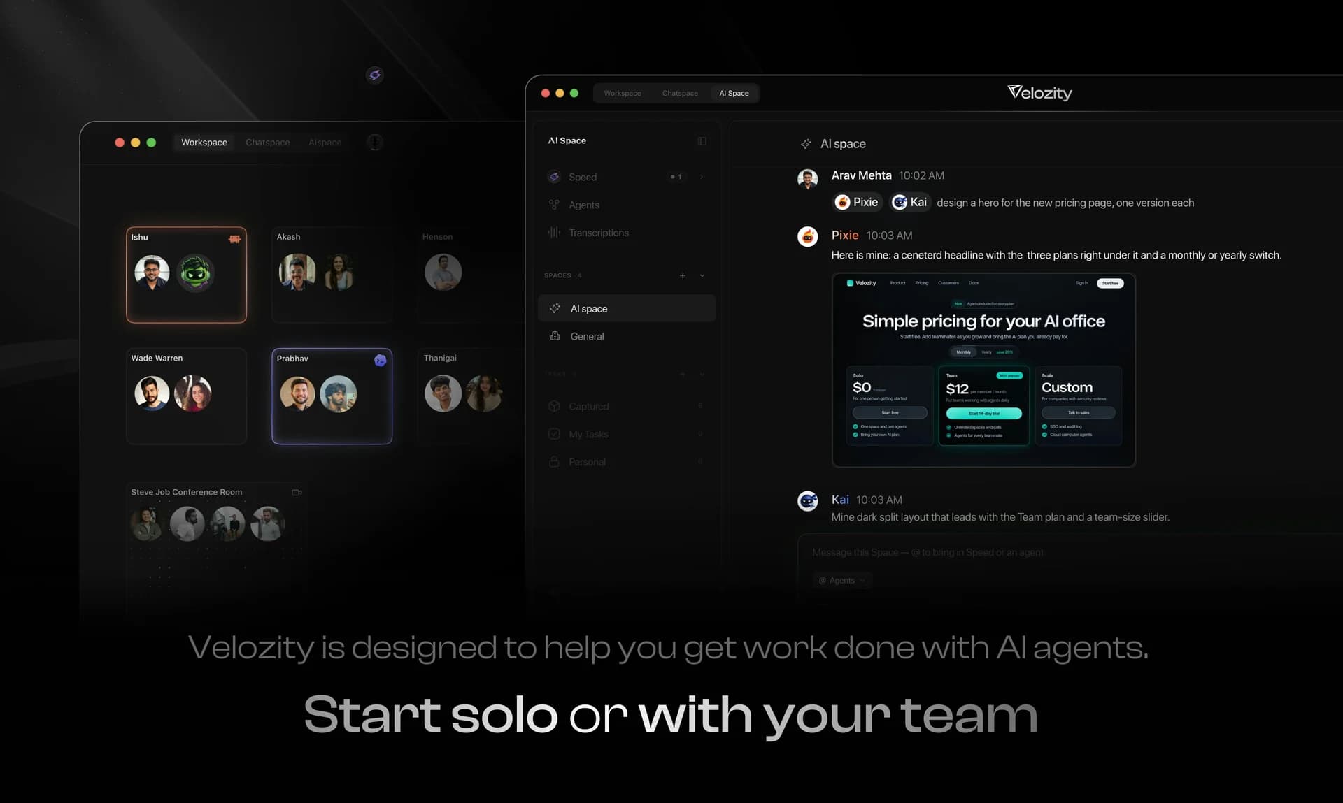 Velozity screenshot 2