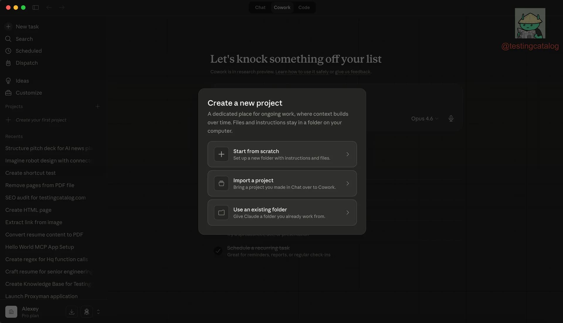 Claude Cowork Projects screenshot 3
