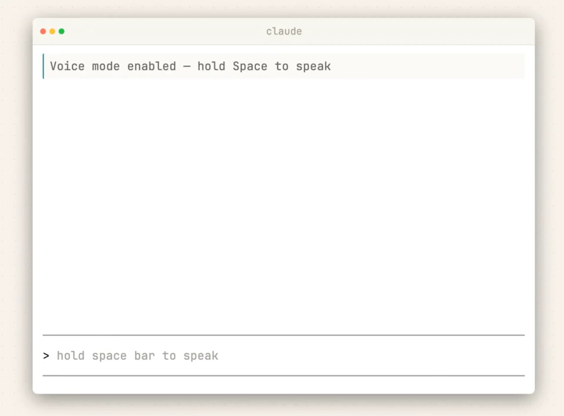 Claude Code Voice Mode screenshot 2