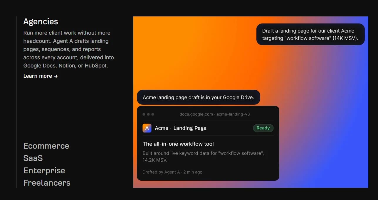 Agent A by Ahrefs screenshot 8