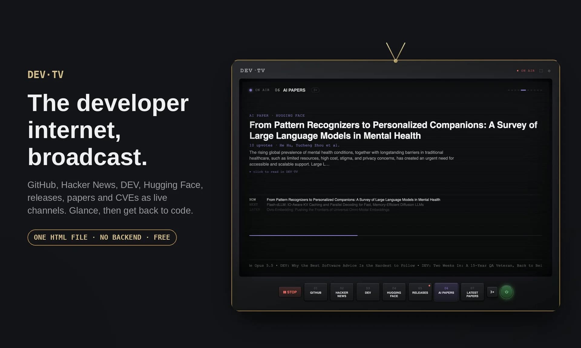 DEV·TV screenshot 1