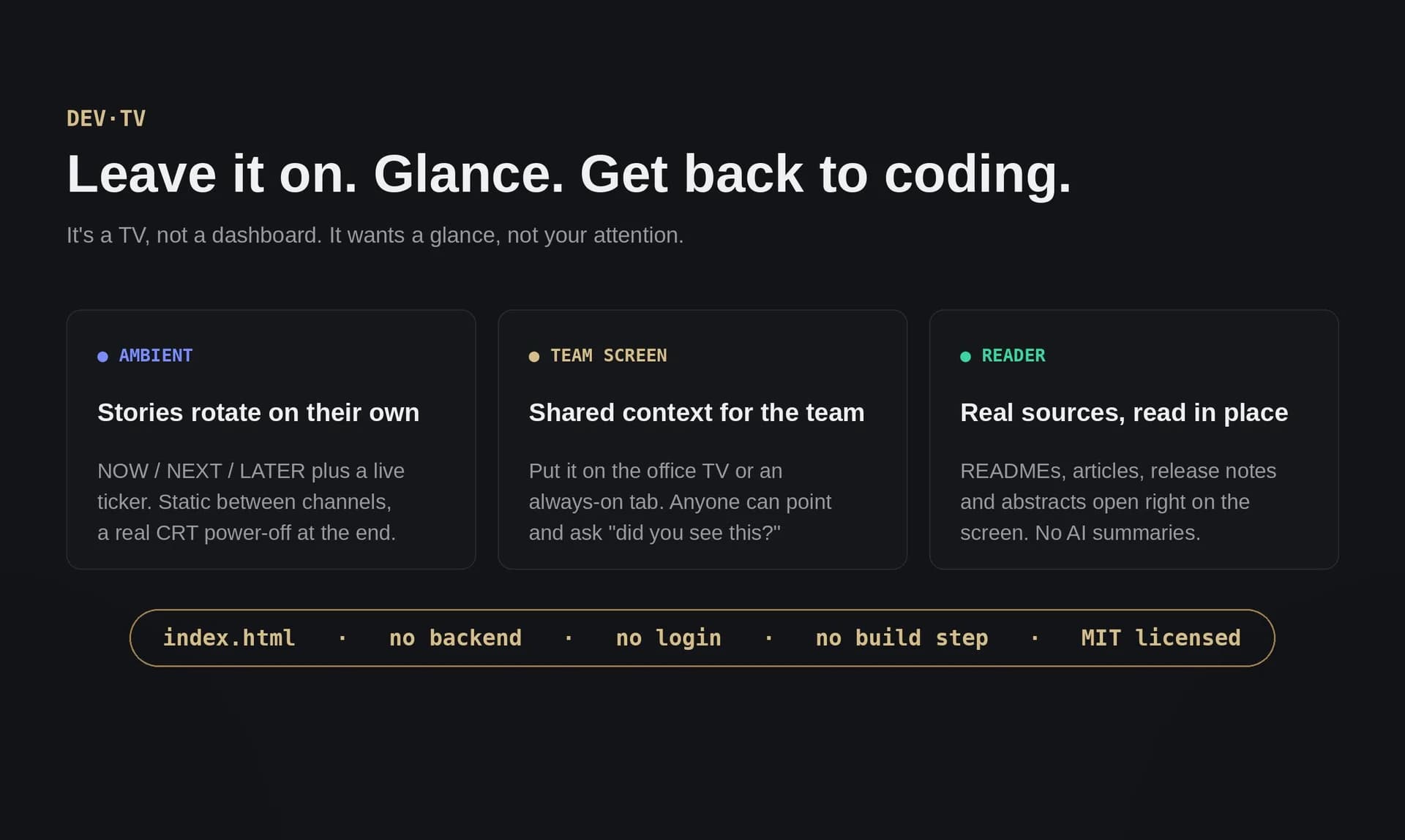 DEV·TV screenshot 4