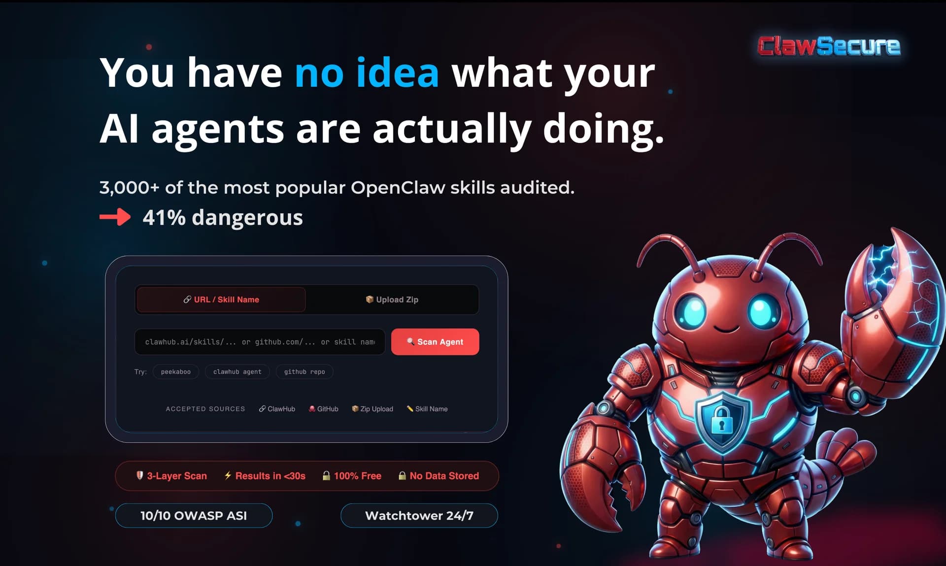 ClawSecure screenshot 1