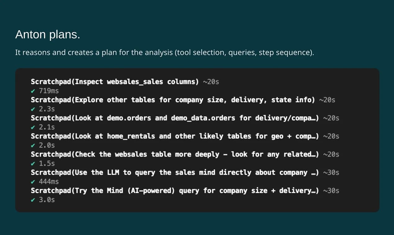 MindsDB Anton screenshot 2