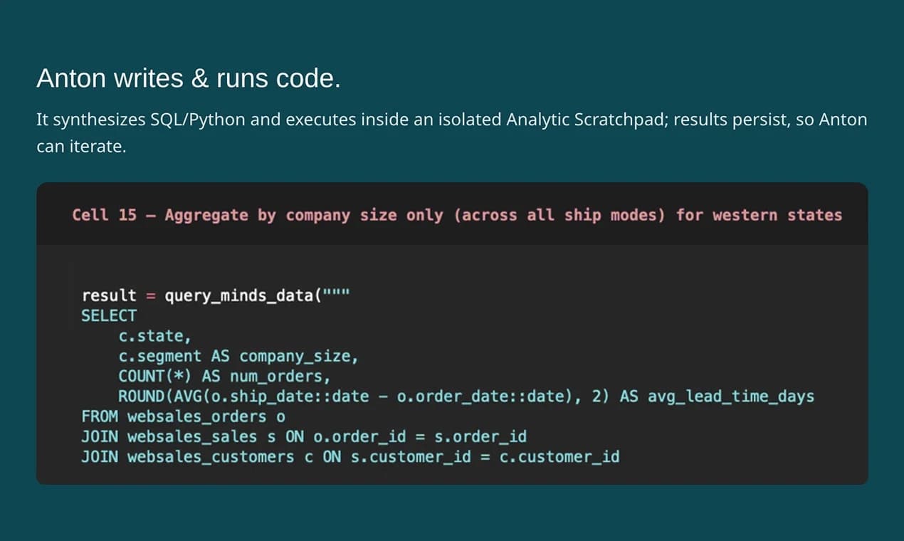 MindsDB Anton screenshot 3