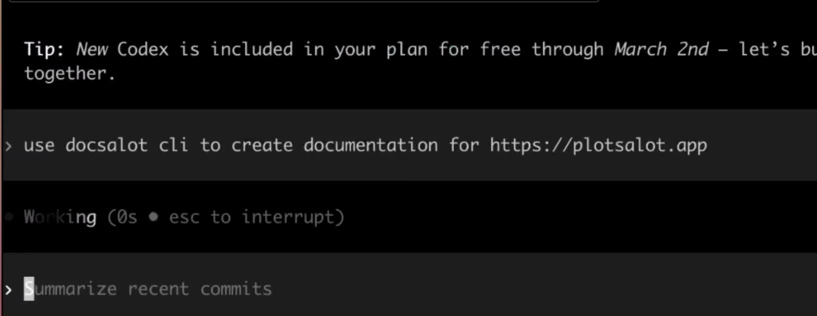 DocsAlot CLI screenshot 3