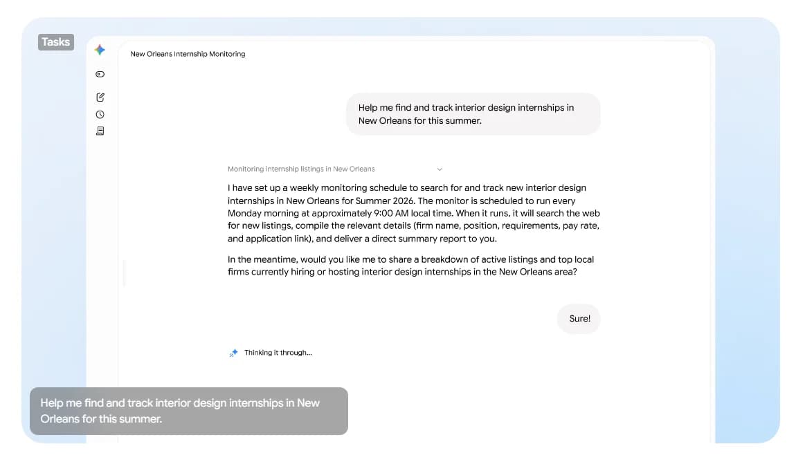 Gemini Spark screenshot 1