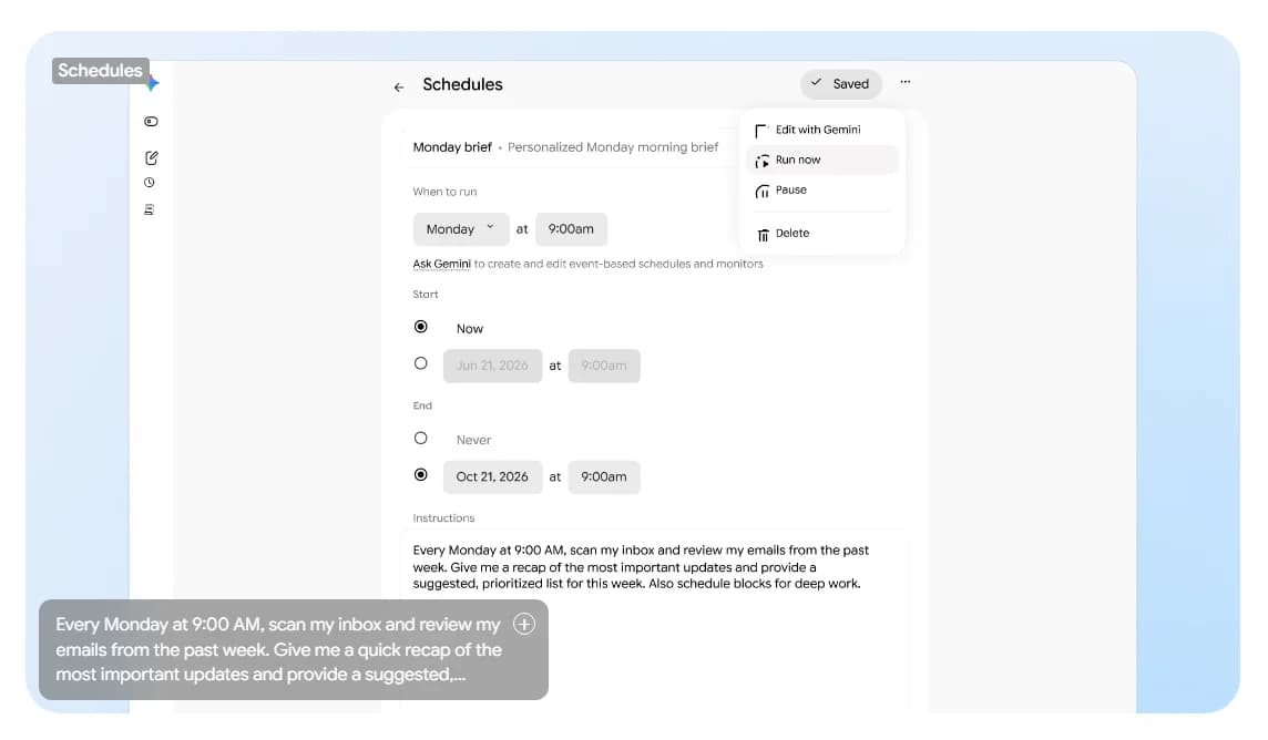 Gemini Spark screenshot 3
