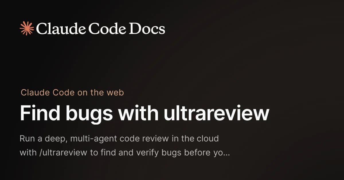 Claude Code /ultrareview screenshot 1