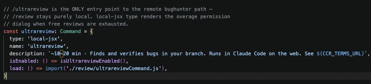 Claude Code /ultrareview screenshot 3