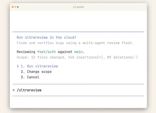 Claude Code /ultrareview screenshot 5