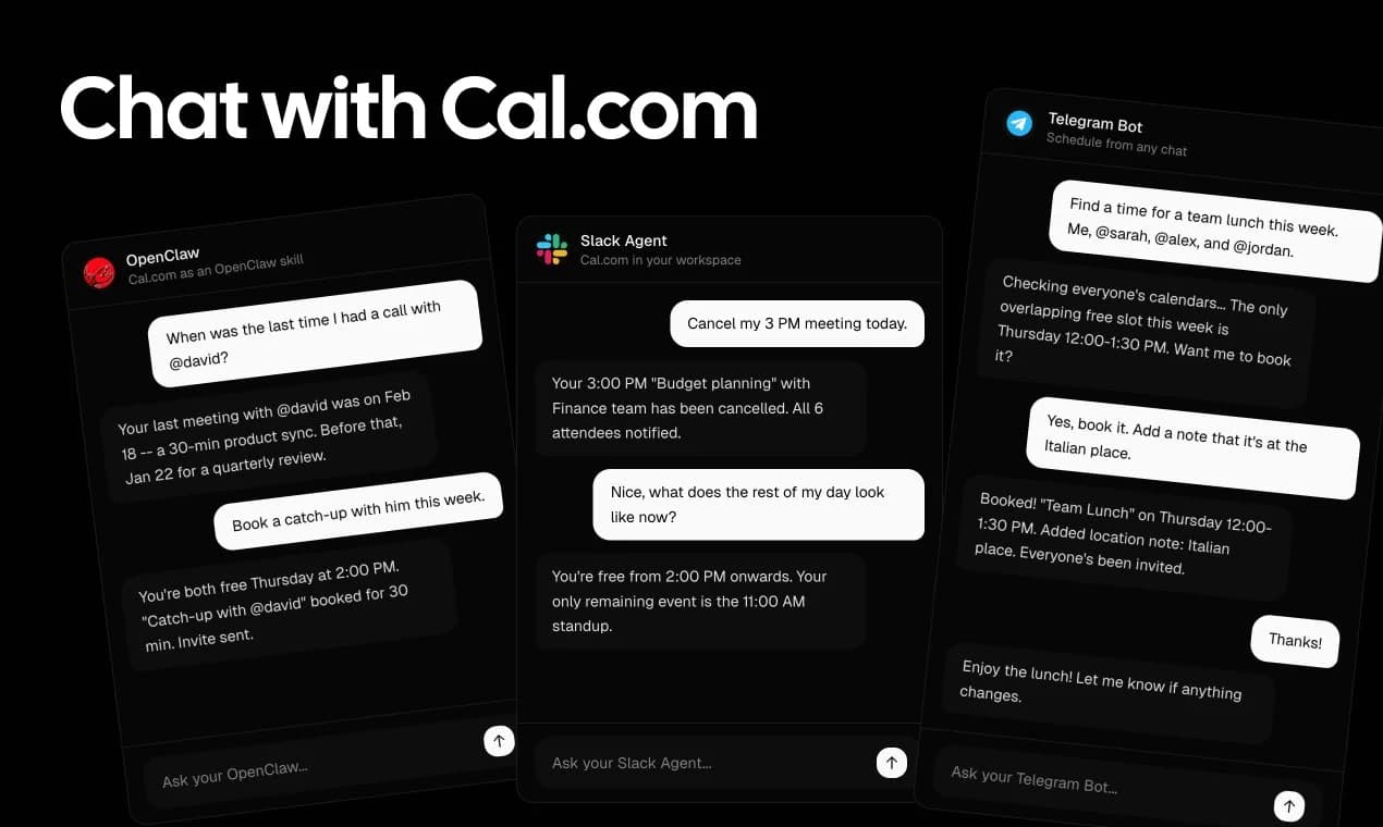 Cal.com Agents screenshot 1