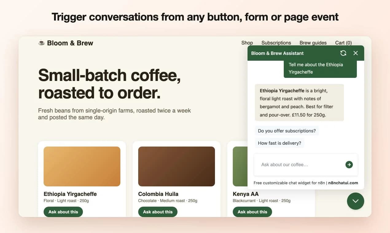 N8N Chat UI screenshot 5