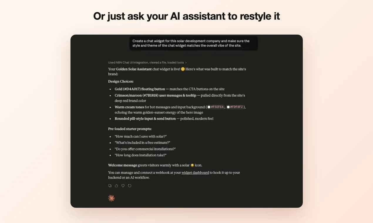N8N Chat UI screenshot 8