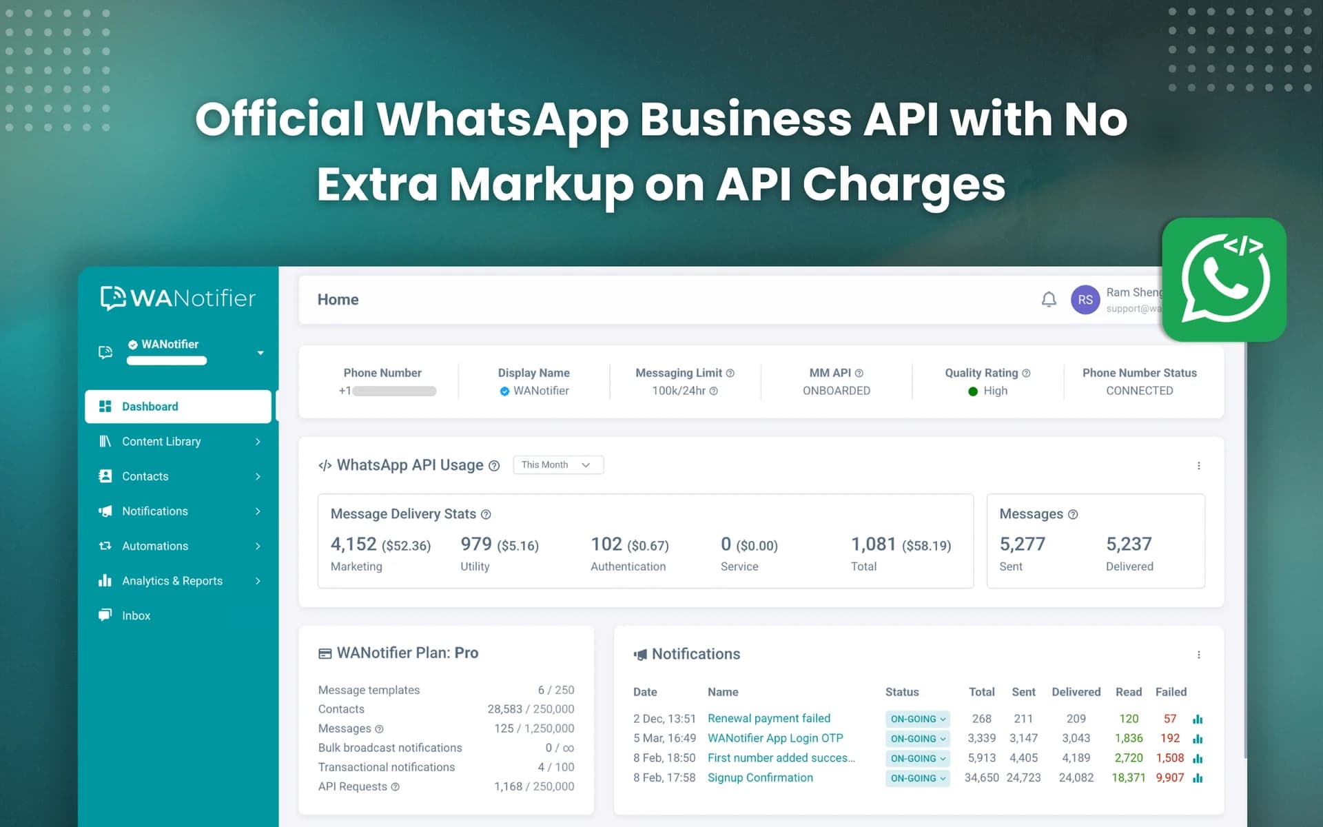 WANotifier screenshot 1