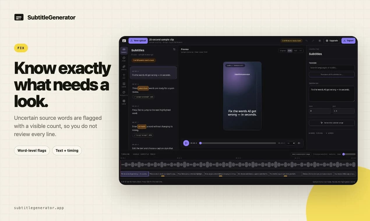 SubtitleGenerator screenshot 3