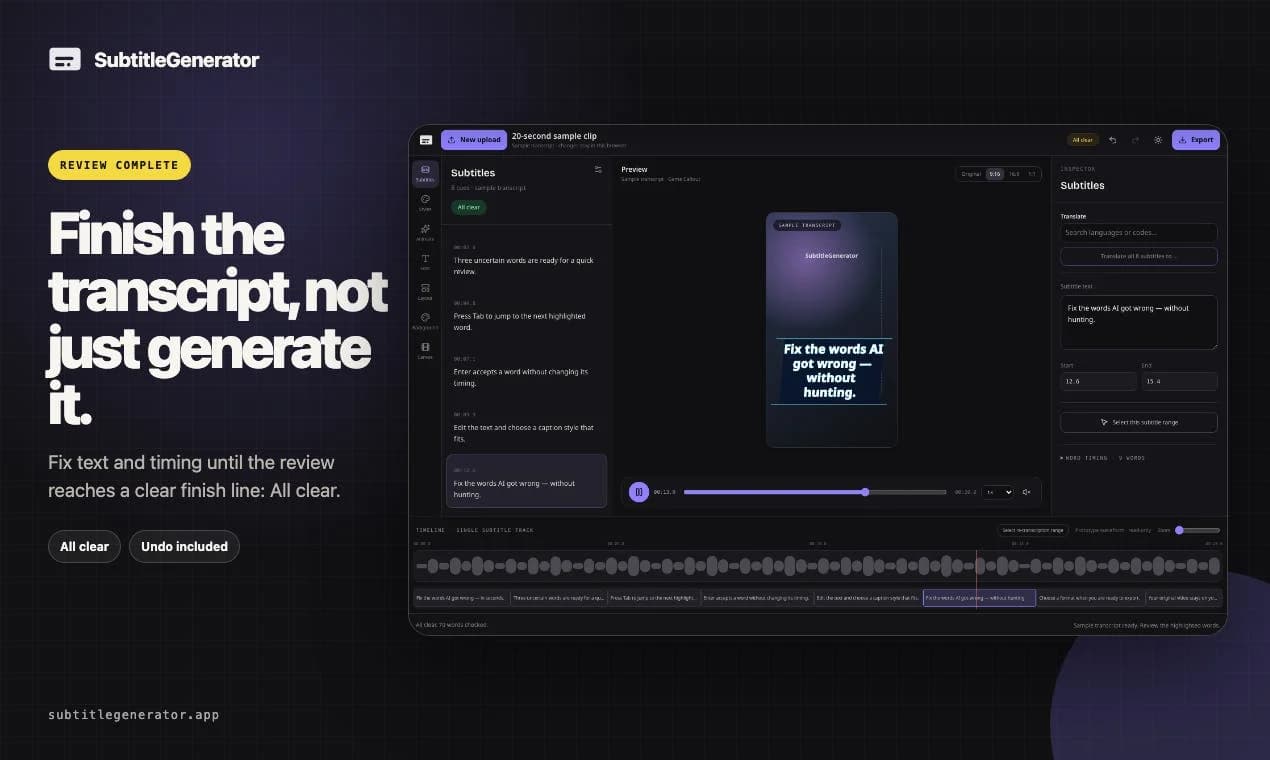 SubtitleGenerator screenshot 4
