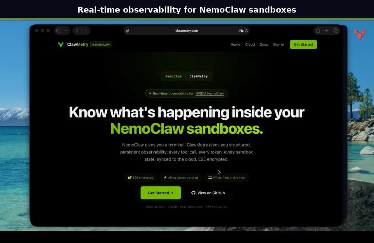 ClawMetry for NVIDIA NemoClaw screenshot 1