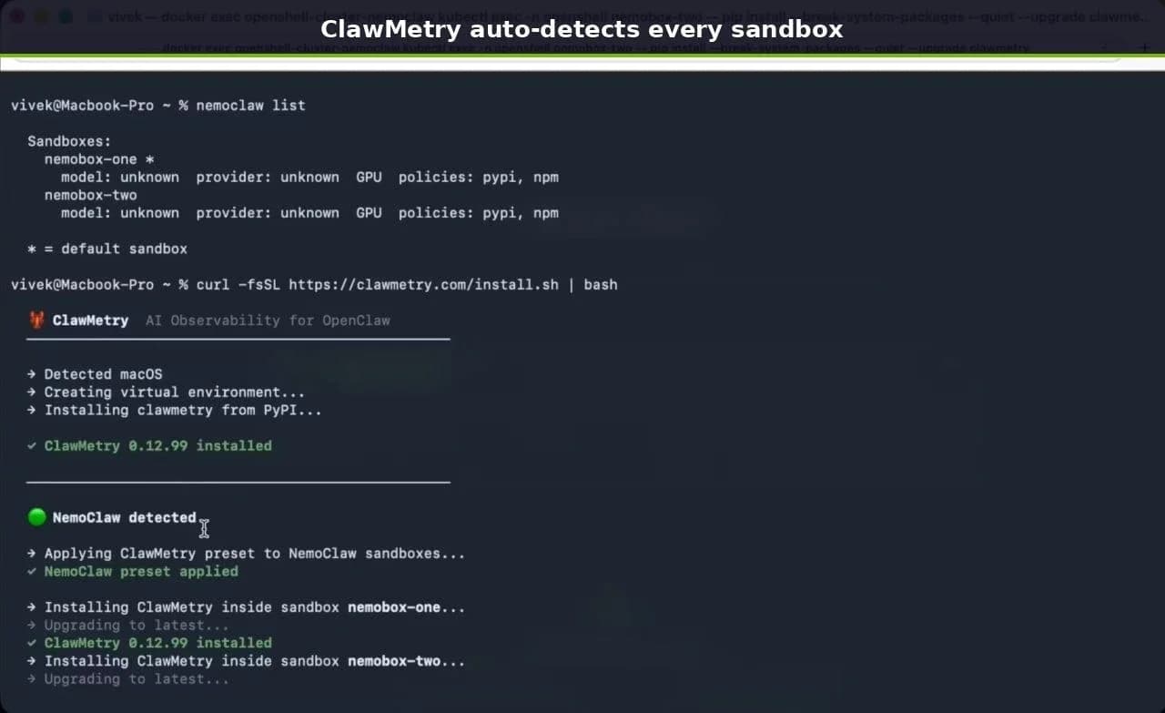 ClawMetry for NVIDIA NemoClaw screenshot 3