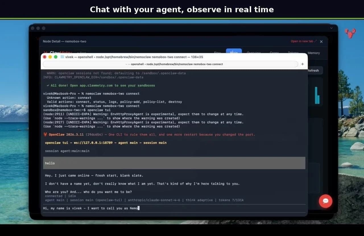 ClawMetry for NVIDIA NemoClaw screenshot 5