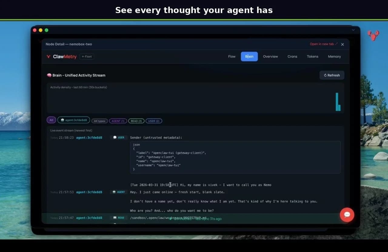 ClawMetry for NVIDIA NemoClaw screenshot 6