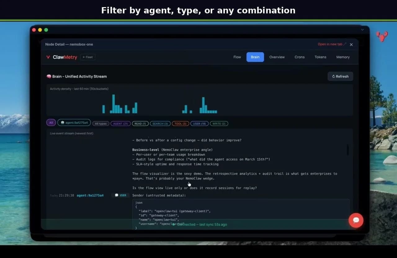 ClawMetry for NVIDIA NemoClaw screenshot 7