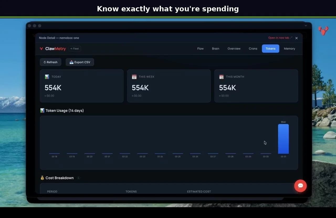 ClawMetry for NVIDIA NemoClaw screenshot 8