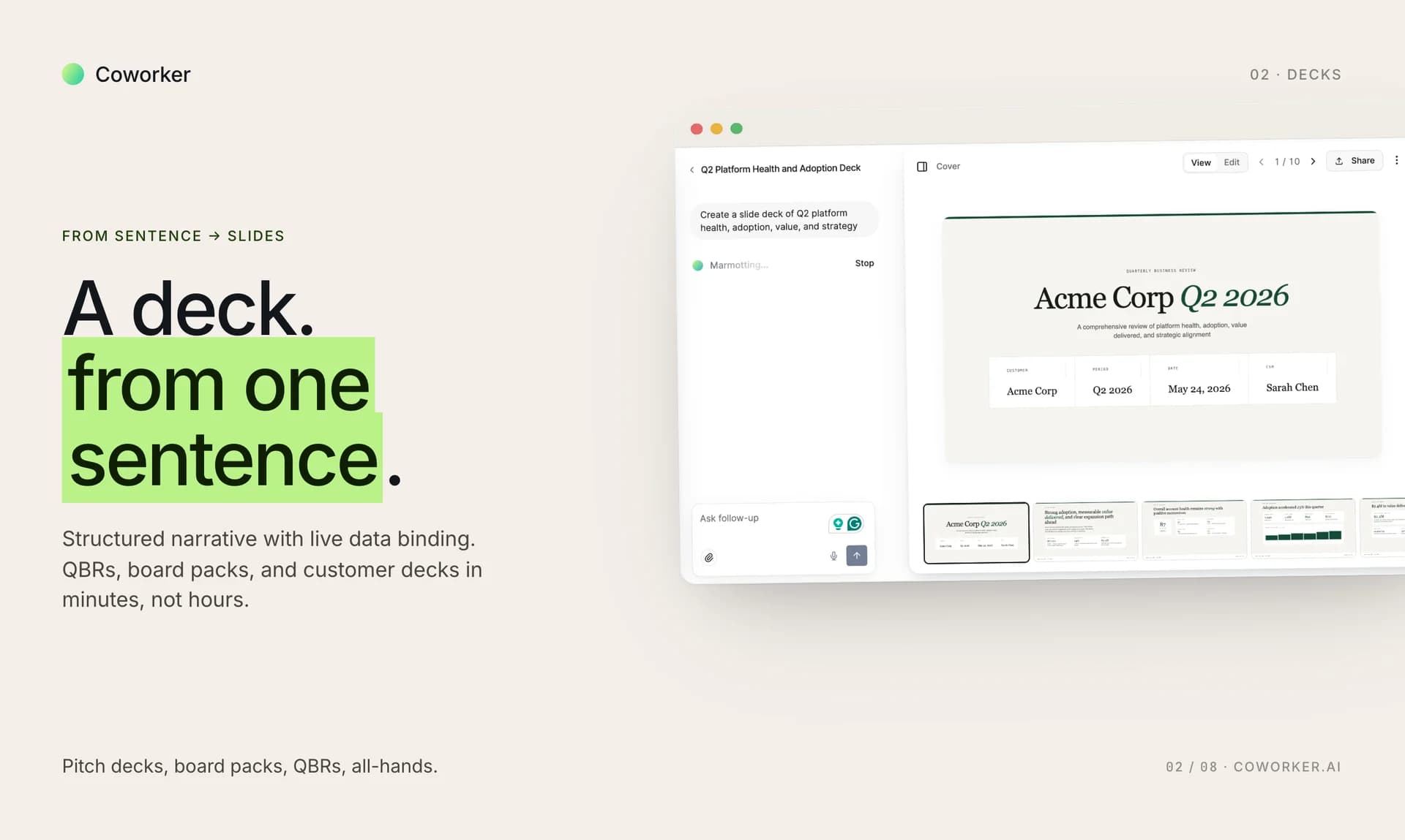 Coworker AI screenshot 2