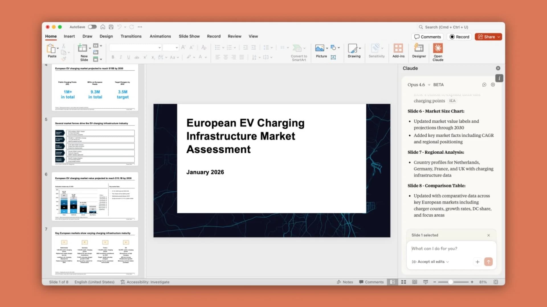 Claude in PowerPoint screenshot 3
