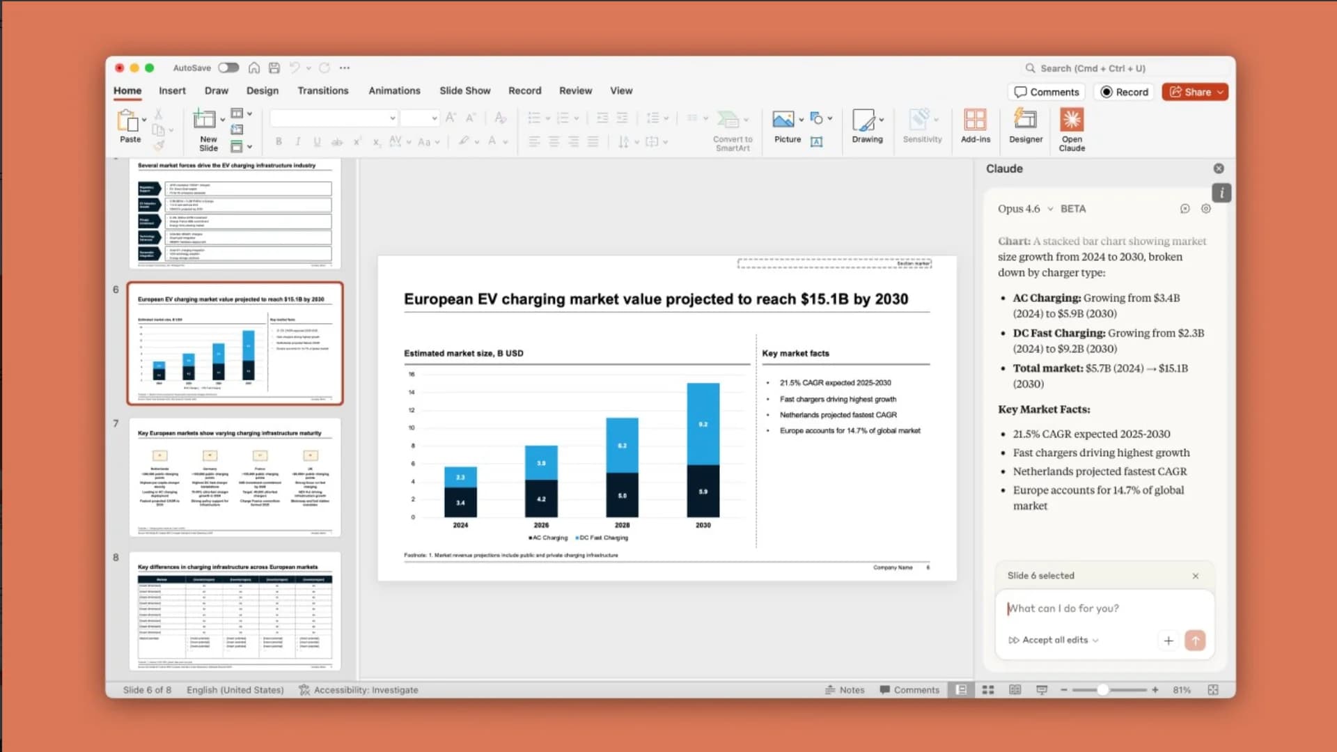 Claude in PowerPoint screenshot 4