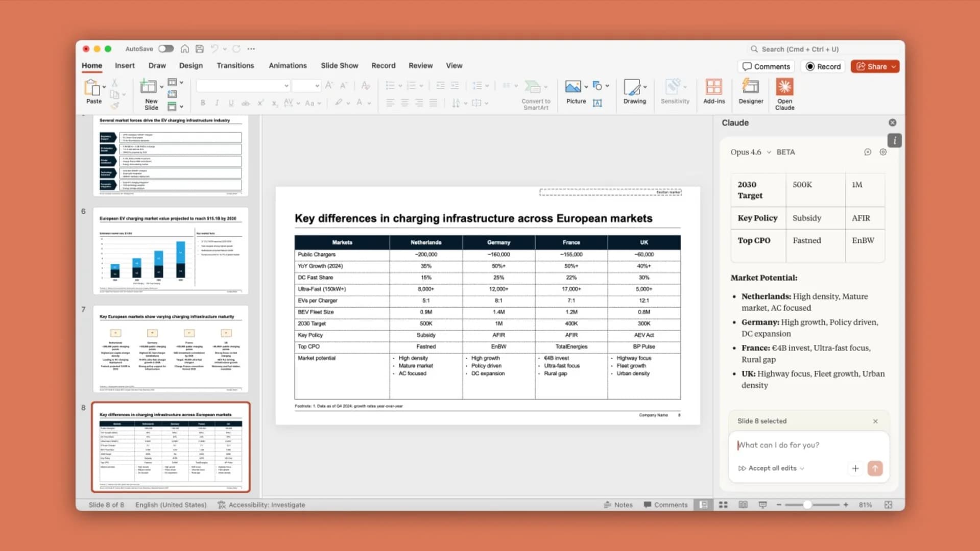 Claude in PowerPoint screenshot 5
