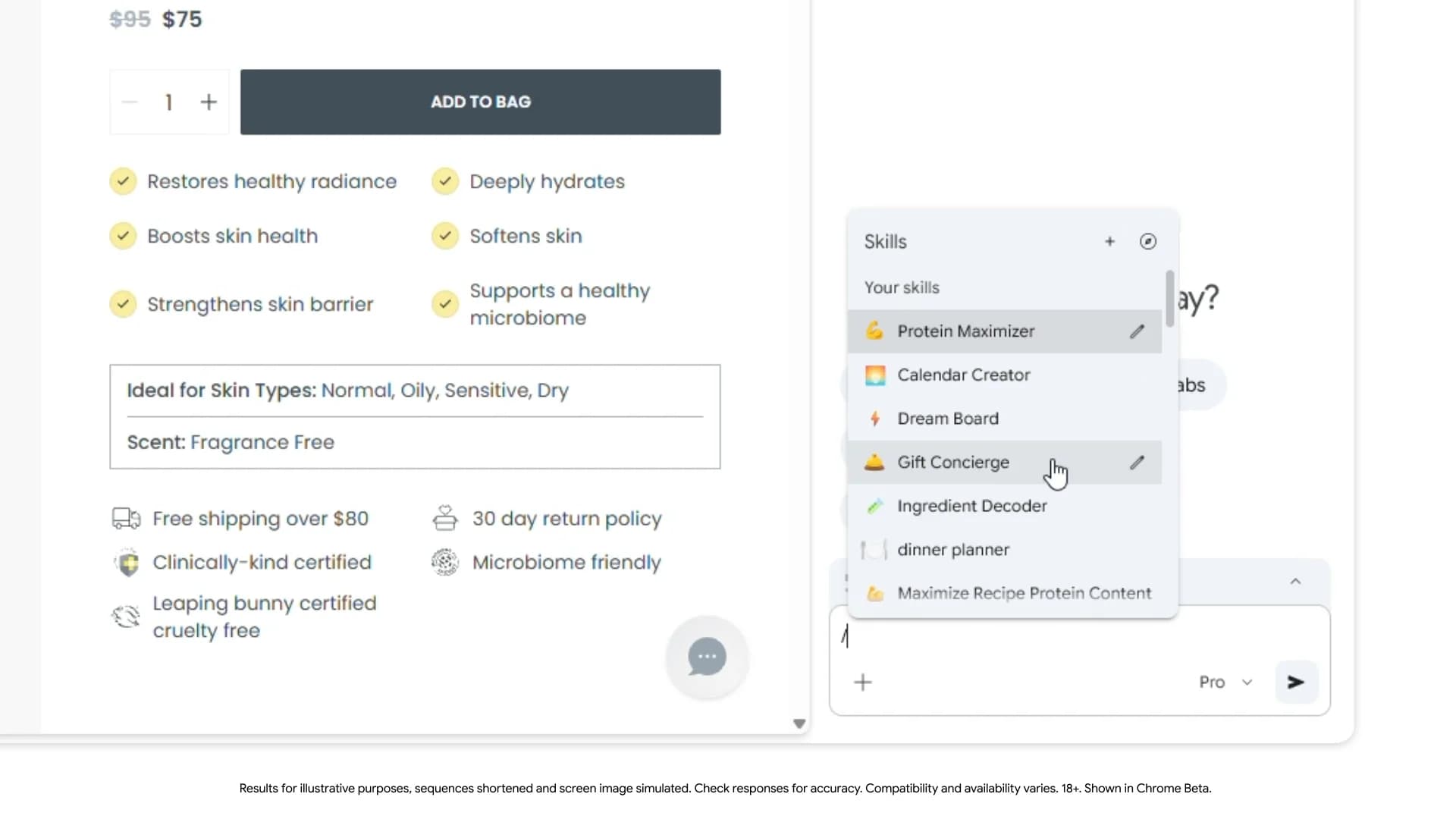 Google Chrome Skills screenshot 2