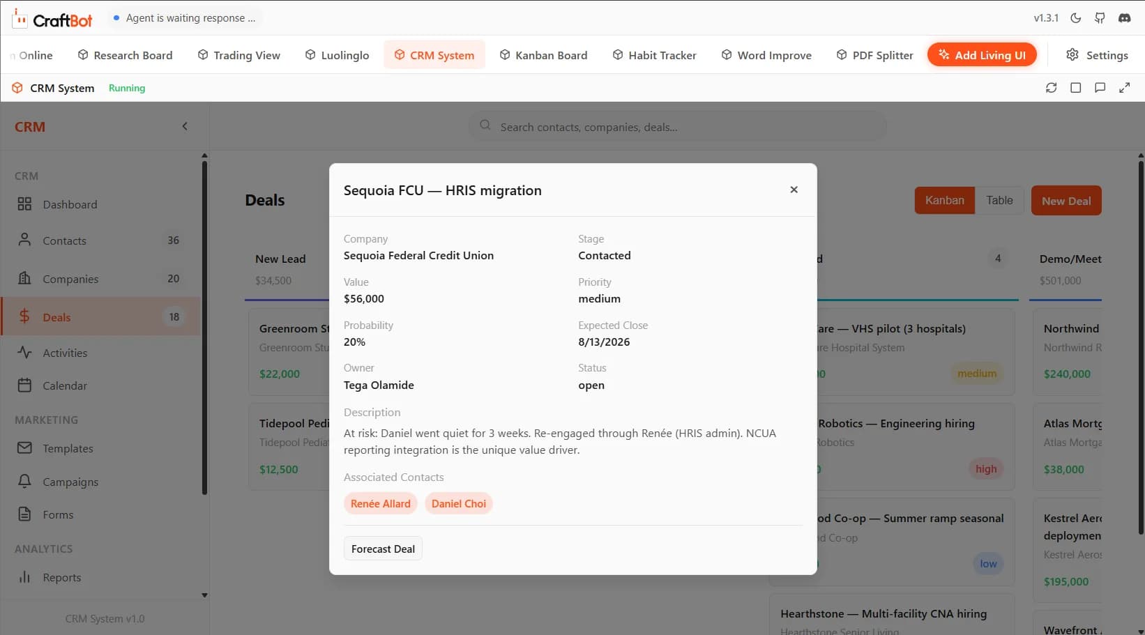 CraftBot with Living UI screenshot 8