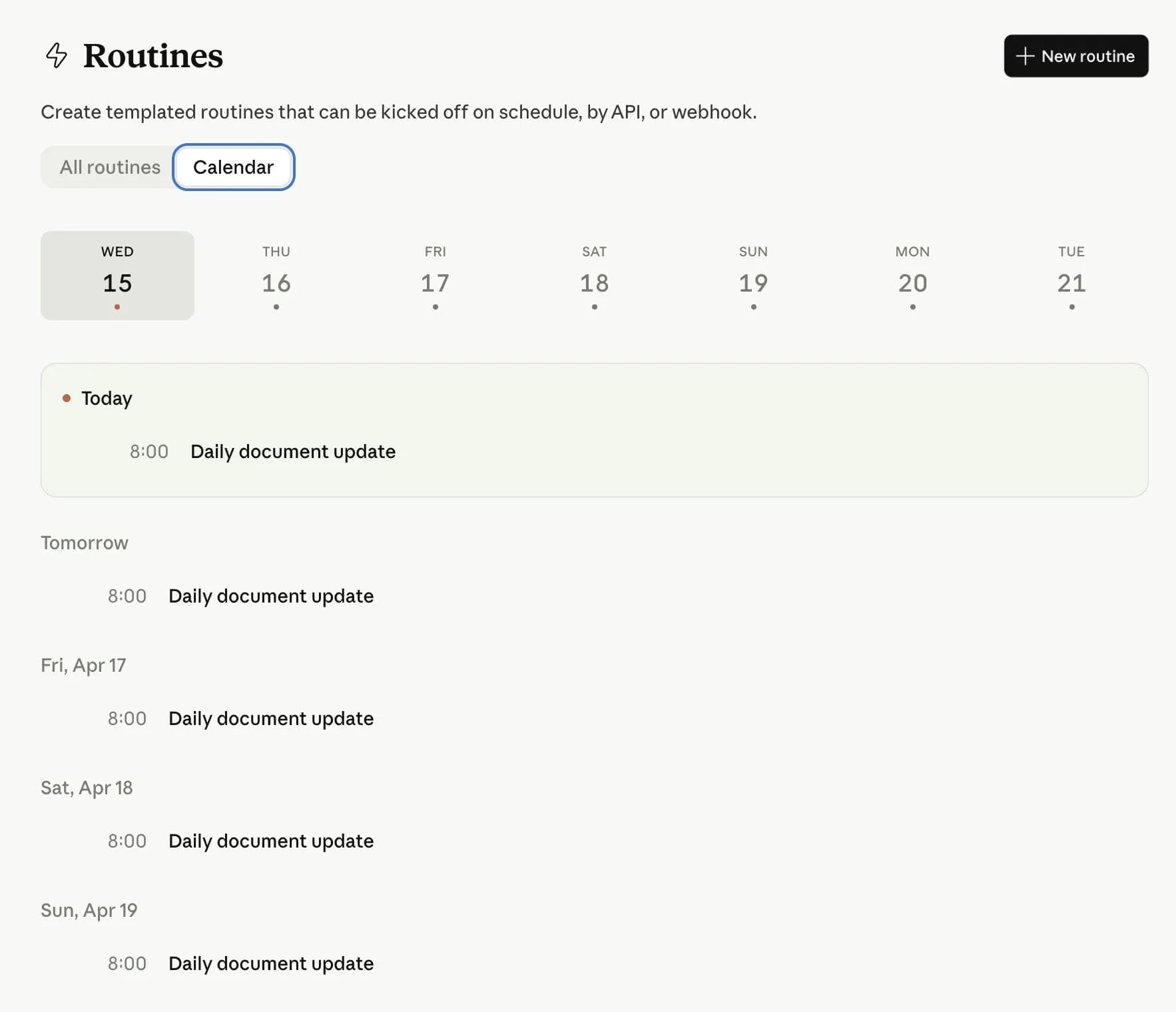 Claude Code Routines screenshot 4