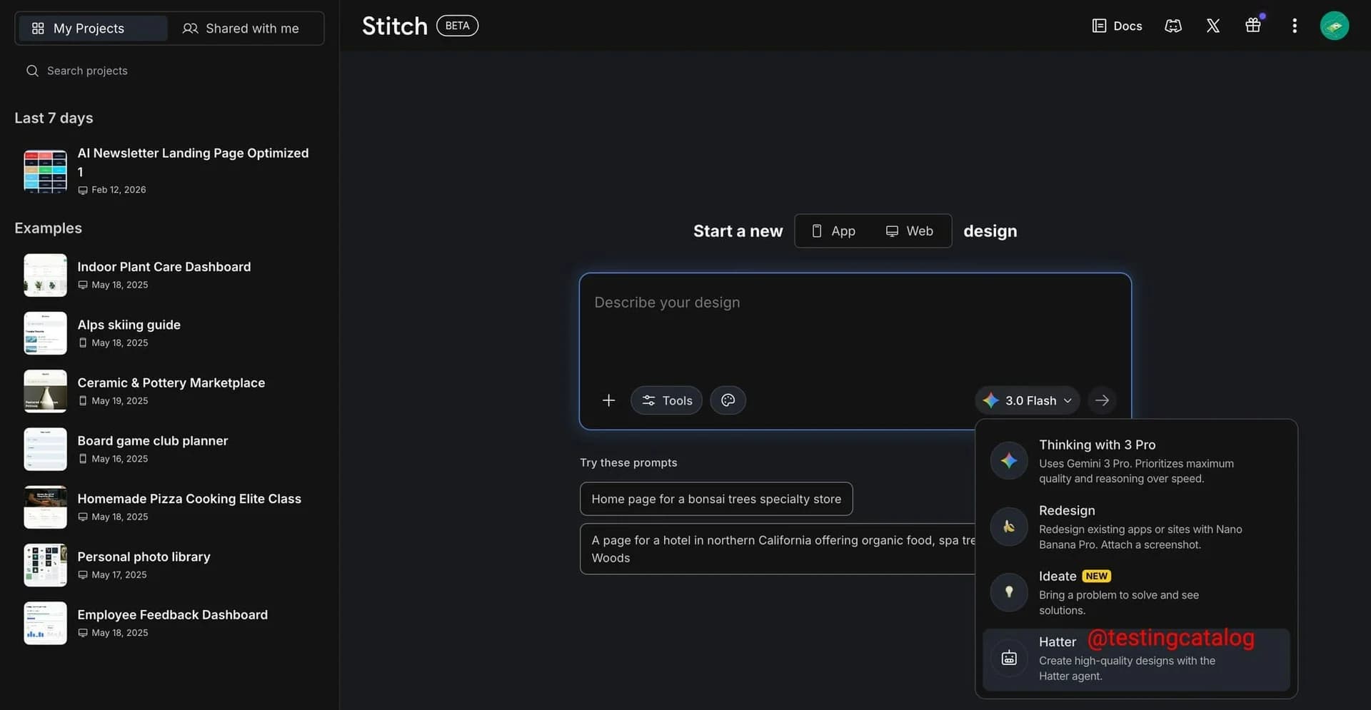 Stitch by Google screenshot 2